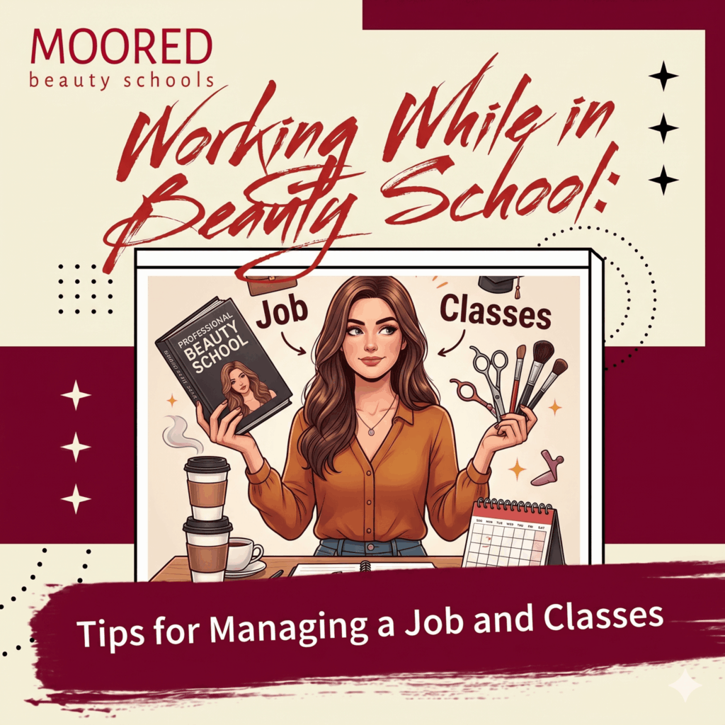 working in beauty school